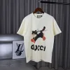 Hochwertiges Gucci Kurzarm-Logo aus schwarzer Baumwolle, Luxus