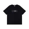 Luxuriöses Dior-Shirt mit kurzen Ärmeln und Stickereien aus Baumwolle