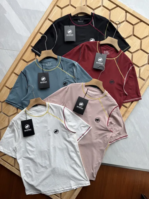 Meistverkaufte Mammut Kurzarm Weiß Polyester Logo Luxus
