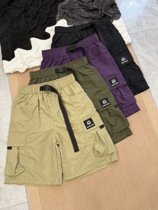 Premium Stone Island Shorts Schwarz Nylon Klassischer Stil