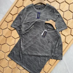 Premium Qualität Ralph Lauren T-Shirts Grau Baumwolle Casual Style