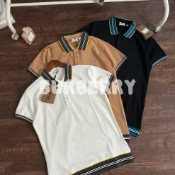 Premium Qualität Burberry Kurzarm Weiß Baumwolle Klassischer Luxus