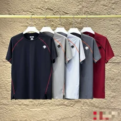 Premium Descente Kurzarm Schwarz Atmungsaktiv Luxus
