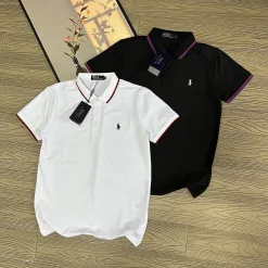 Hochwertiges Ralph Lauren Kurzarm-Logo-Shirt aus weißer Baumwolle