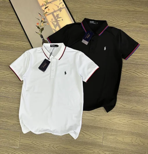 Hochwertiges Ralph Lauren Kurzarm-Logo-Shirt aus weißer Baumwolle