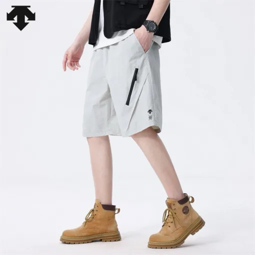 Bestseller Descente Shorts Schwarzes Nylon Atmungsaktive Kollektion