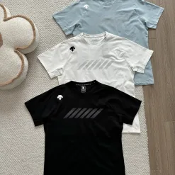 Premium Descente Kurzarm Schwarz Casual Luxury