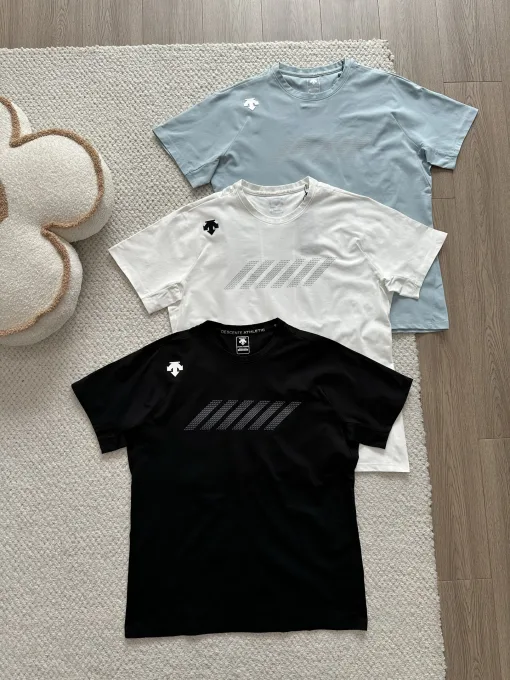Premium Descente Kurzarm Schwarz Casual Luxury