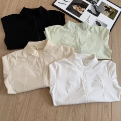 Hochwertige Lululemon Langarmshirts aus weißer Seide der Urban Collection