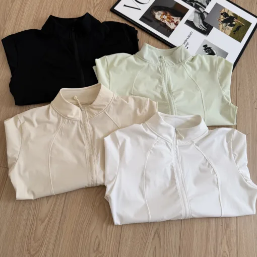 Hochwertige Lululemon Langarmshirts aus weißer Seide der Urban Collection
