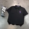 Luxus Ralph Lauren Kurzarmhemden Schwarz Strick Farbverlauf Luxus