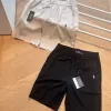 Luxus Ralph Lauren Shorts Schwarzes Leinen Logo Luxus
