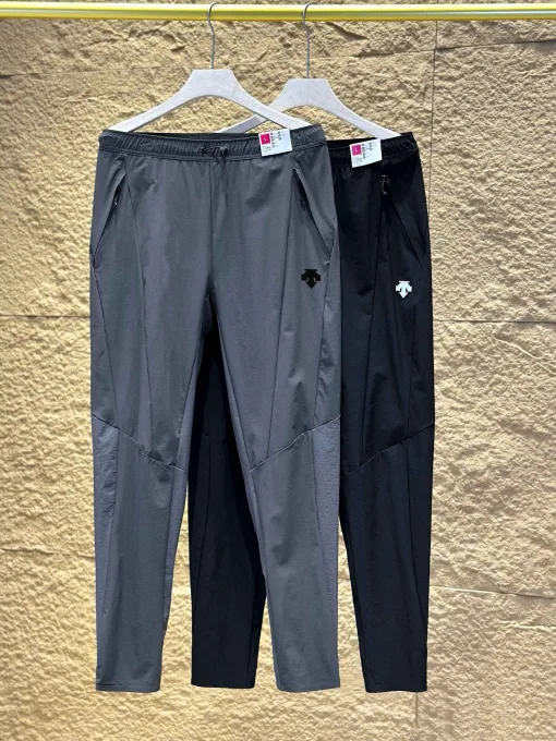 Hochwertige Descente Hose Schwarz Nylon Patchwork Luxus