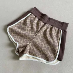Luxus-Shorts von Coach in Braun aus der Graphic-Kollektion aus Baumwolle