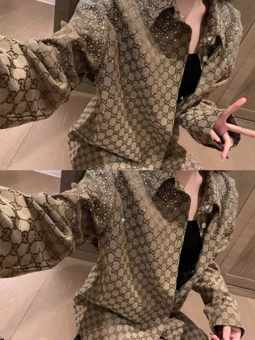 Bestseller Gucci Hemd Gold Jacquard Luxus