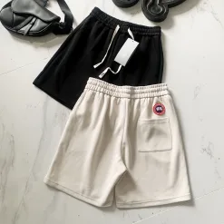 Hochwertige Canada Goose Shorts Schwarz Baumwolle Casual Style