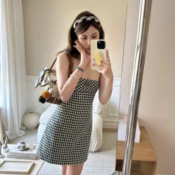 Bestseller Miu Miu Hosenträger Leder Plaid Luxus