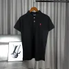 Hochwertige Ralph Lauren Kurzarmhemden Schwarz Baumwolle Klassischer Stil