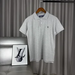Premium Ralph Lauren Kurzarmhemden Grau Baumwolle Classic Collection