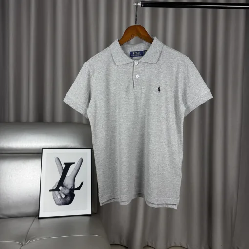 Premium Ralph Lauren Kurzarmhemden Grau Baumwolle Classic Collection