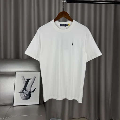 Premium Qualität Ralph Lauren Kurzarm Weiß Baumwolle Klassischer Stil
