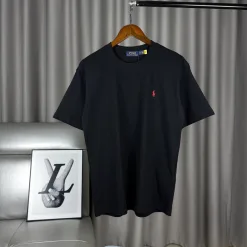 Hochwertige Ralph Lauren Kurzarm-Kollektion aus schwarzer Baumwolle