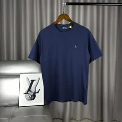 Premium Qualität Ralph Lauren Kurzarm Navy Baumwolle Klassischer Luxus