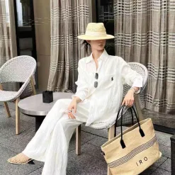 Premium Ralph Lauren Hemd Grün Bestickte Kollektion