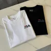 Luxus Fila Kurzarm Schwarz Casual Luxury