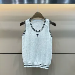 Hochwertige Dior Weste, weiße bestickte Kollektion