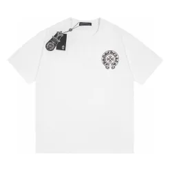 Premium Qualität Chrome Hearts Kurzarm Schwarz Baumwolle Logo Style