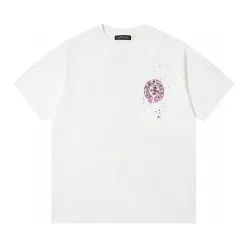 Bestseller Chrome Hearts Kurzarm-Kollektion mit schwarzem Baumwolldruck