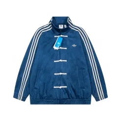 Premium Qualität Adidas Mäntel Blau Wildleder Classic Luxury
