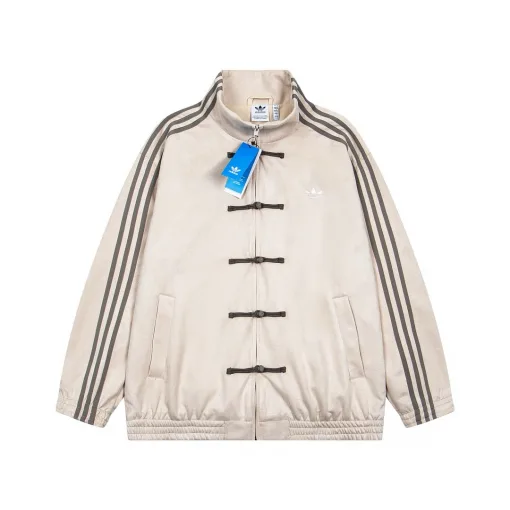 Premium Adidas Mäntel Weiß Wildleder Classic Luxury