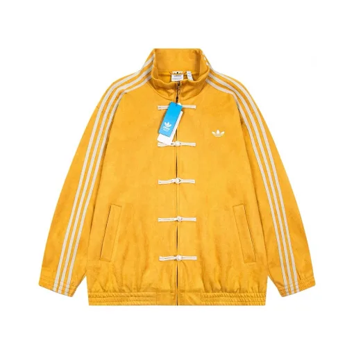 Hochwertige Adidas Mäntel Gelb Wildleder Classic Collection