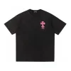 Premium Chrome Hearts Kurzarm-Logo-Kollektion aus schwarzer Baumwolle