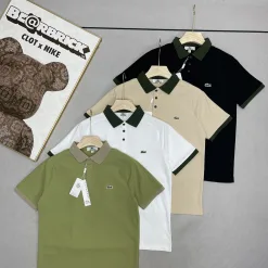 Premium Lacoste Kurzarm Schwarz Casual Kollektion