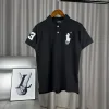 Premium Ralph Lauren Kurzarmhemden Schwarz Baumwolle Klassischer Stil