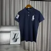 Hochwertige Ralph Lauren Kurzarmhemden Navy Cotton Classic Collection