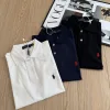 Hochwertiges Ralph Lauren Poloshirt Schwarz Baumwolle Bestickt Luxus