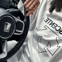 Bestseller Descente Kurzarm-Kollektion aus weißer Baumwolle mit Monogramm