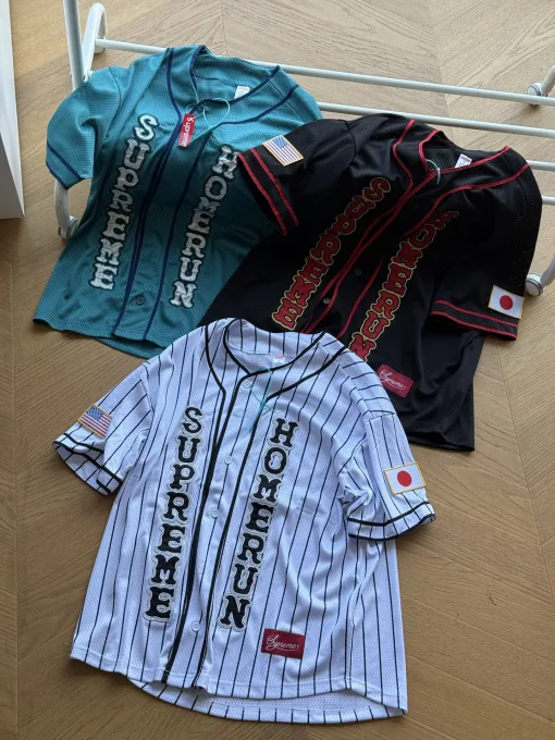 Premium Qualität Supreme Kurzarm Schwarz Jersey Logo Luxus