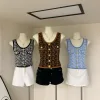 Luxus Balmain Weste Gold Strick Jacquard Luxus