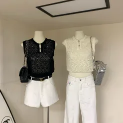 Bestseller Chanel Weste Schwarz Strickstil