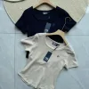 Hochwertiger Fila Kurzarm-Strick in Marineblau im Casual-Stil