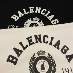 Premium Qualität Balenciaga Kurzarm Schwarz Baumwolle Klassischer Stil