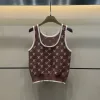 Hochwertige Louis Vuitton Weste Braun Strick Jacquard Luxus