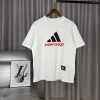 Meistverkaufte Balenciaga Kurzarm Weiß Baumwolle Bestickt Stil