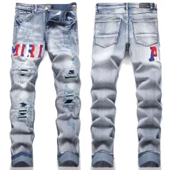 Luxus Ami Hose Leder Patchwork Style