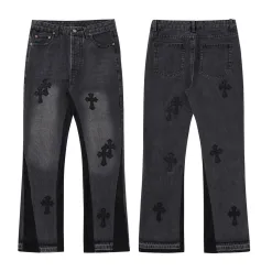 Premium Chrome Hearts Jeans Leder Retro Style
